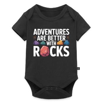 Rock Collecting Rockhound Rock Collector Geology - Baby Premium short-sleeve bodysuit - black - Front