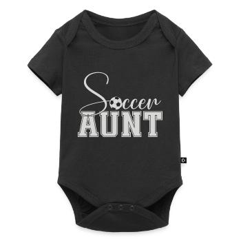 Fußball-Tante - Baby Premium Kurzarmbody - Schwarz - Vorne