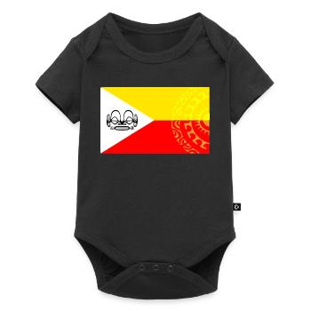 Drapeau marquisien - personnalisé 1 - Body à manches courtes Premium Bébé - noir - Devant