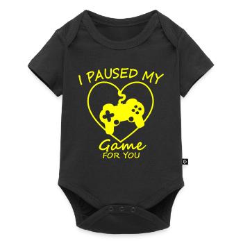 Game break for you neon heart - Baby Premium short-sleeve bodysuit - black - Front