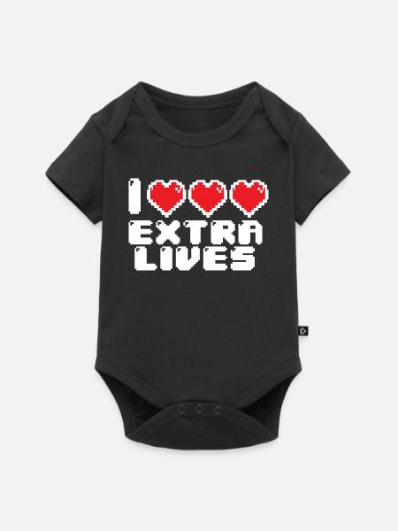 Extremes Pixel-Herz - Baby Premium Kurzarmbody - Schwarz