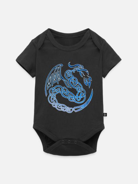 Galaktischer keltischer Drache - Baby Premium Kurzarmbody - Schwarz