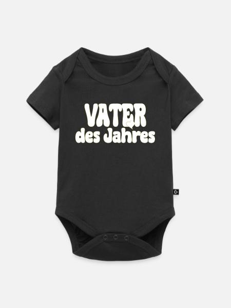 Vater des Jahres Award Design - Baby Premium Kurzarmbody - Schwarz