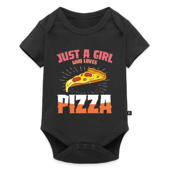 Pizza Love Girl Design - Body à manches courtes Premium Bébé - noir - Devant