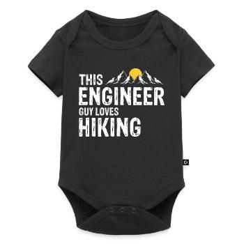 Engineer Who Hikes Proud Trail Trekker Outdoor Fan - Baby Premium short-sleeve bodysuit - black - Front