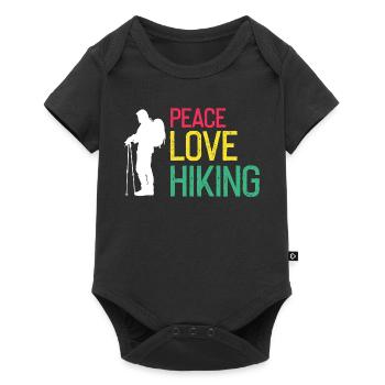 Peaceful Hiking Life Nature Trail Explorer Fan - Baby Premium Kurzarmbody - Schwarz - Vorne