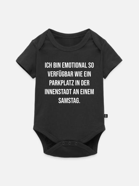 Emotionally planned like parking lot on Saturday - Baby Premium short-sleeve bodysuit - black