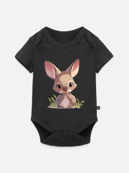 Wallabys Wallaby - Baby Premium Kurzarmbody - Schwarz