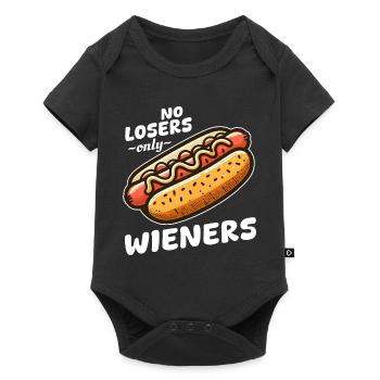 Hot dog No Losers Wieners - Baby Premium short-sleeve bodysuit - black - Front