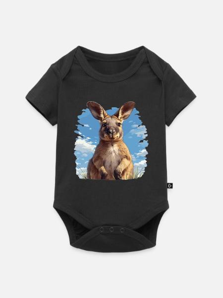 Wallabys Wallaby - Baby Premium Kurzarmbody - Schwarz