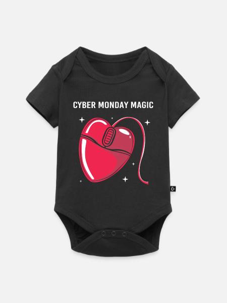 Kaufrausch Cyber Monday - Baby Premium Kurzarmbody - Schwarz