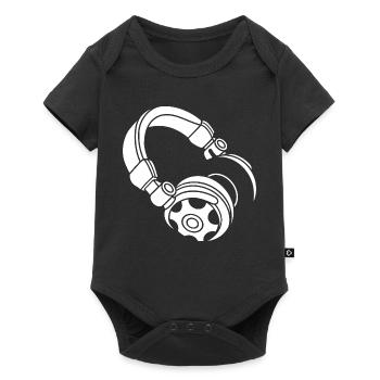 Silhouette du casque : DJ & Music Vibes - Body à manches courtes Premium Bébé - noir - Devant