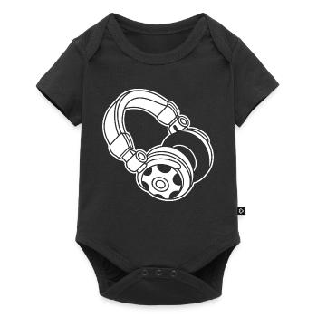 Silhouette du casque : DJ & Music Vibes - Body à manches courtes Premium Bébé - noir - Devant