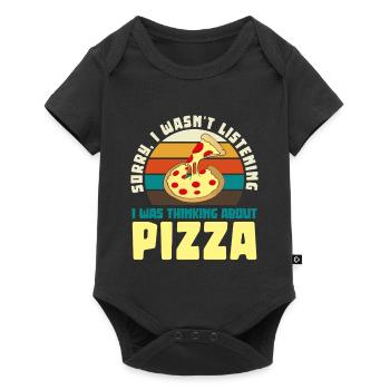 Pizza Dreamer Motif Rétro - Body à manches courtes Premium Bébé - noir - Devant