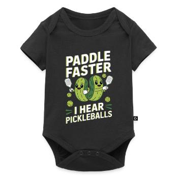 Pickleball Concombre Cornichon Cadeau - Body à manches courtes Premium Bébé - noir - Devant