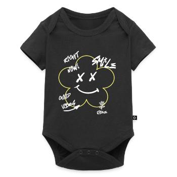 Fleur urbaine - Body à manches courtes Premium Bébé - noir - Devant