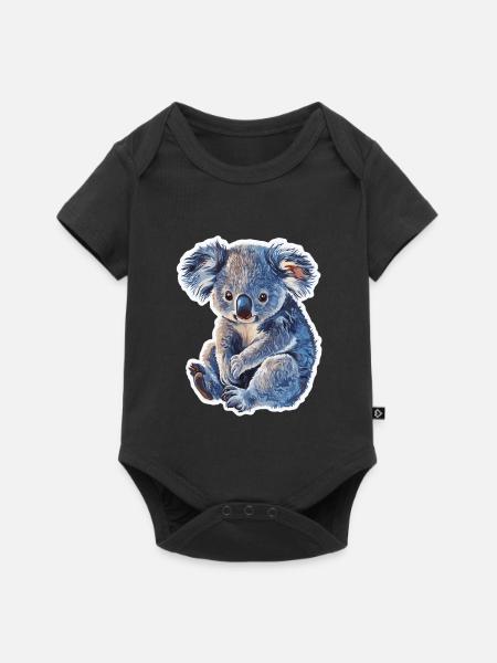 Koala - Baby Premium Kurzarmbody - Schwarz