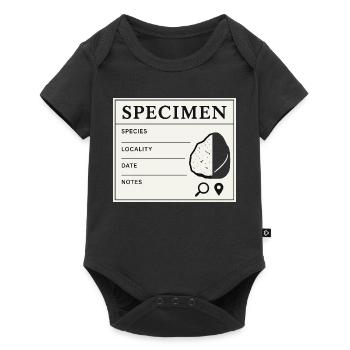 Geological Sample Fossils Collector Label - Baby Premium short-sleeve bodysuit - black - Front