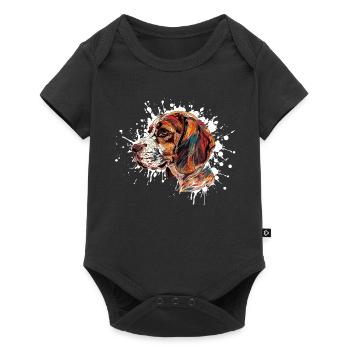 Beagle Color Explosion - Baby Premium short-sleeve bodysuit - black - Front