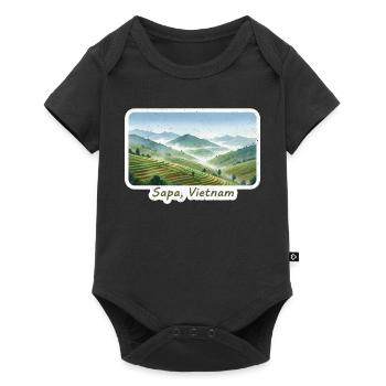 Sapa Terraces Vietnam - Baby Premium short-sleeve bodysuit - black - Front