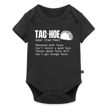 Tac Funny Taco Définition Humour - Body à manches courtes Premium Bébé - noir - Devant