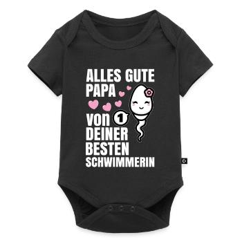 All the best dad wishes you your best swimmer - Baby Premium short-sleeve bodysuit - black - Front