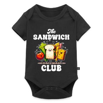 Club Sandwich Dessin Animé - Body à manches courtes Premium Bébé - noir - Devant