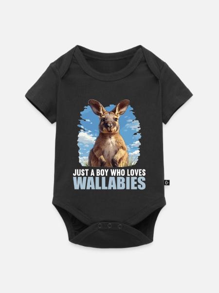 Wallabys Wallaby - Baby Premium Kurzarmbody - Schwarz