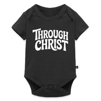 Par le Christ Jésus Chrétiens Foi - Body à manches courtes Premium Bébé - noir - Devant