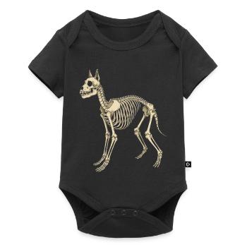 Canine Skeleton Blueprint - Baby Premium short-sleeve bodysuit - black - Front