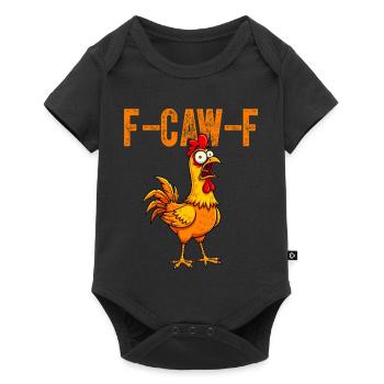 F-Caw-F Funny Screaming Meme Chicken - Baby Premium short-sleeve bodysuit - black - Front