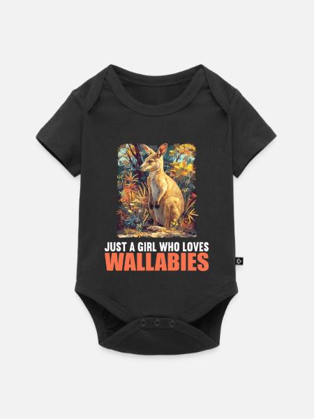 Wallabys Wallaby - Baby Premium Kurzarmbody - Schwarz