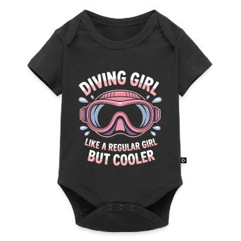 Diving Saying Girl Funny Diving Gift - Baby Premium short-sleeve bodysuit - black - Front