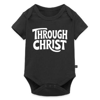 Par le Christ Jésus Chrétiens Foi - Body à manches courtes Premium Bébé - noir - Devant