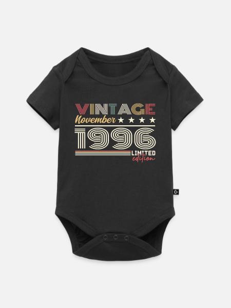 November 1996 - Baby Premium Kurzarmbody - Schwarz