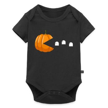 Pumpkin Eating Ghosts Funny Halloween - Baby Premium short-sleeve bodysuit - black - Front