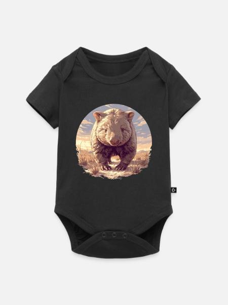 Wombats Wombat - Baby Premium Kurzarmbody - Schwarz