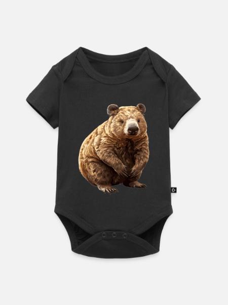 Wombats Wombat - Baby Premium Kurzarmbody - Schwarz