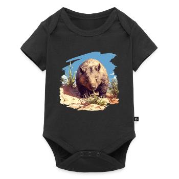 Wombats Wombat - Baby Premium short-sleeve bodysuit - black - Front