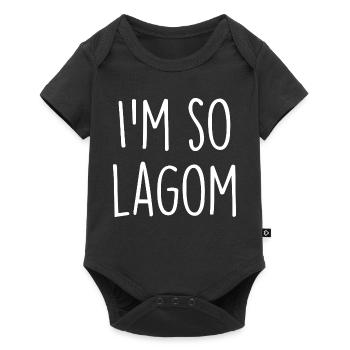 Lagom Sverige Suède - Body à manches courtes Premium Bébé - noir - Devant