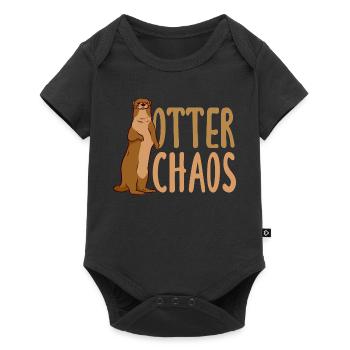 Pun Sea Otter Cartoon - Baby Premium short-sleeve bodysuit - black - Front