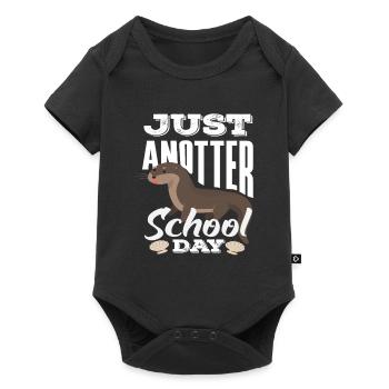 Journée scolaire de dessin animé Sea Otter - Body à manches courtes Premium Bébé - noir - Devant