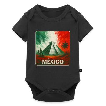 Mexico Pyramids Design - Baby Premium short-sleeve bodysuit - black - Front