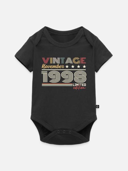 November 1998 - Baby Premium Kurzarmbody - Schwarz