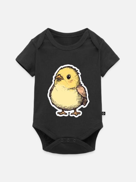 Küken - Baby Premium Kurzarmbody - Schwarz