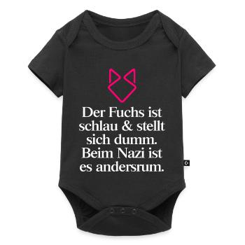 Gegen Rechts - Baby Premium Kurzarmbody - Schwarz - Vorne