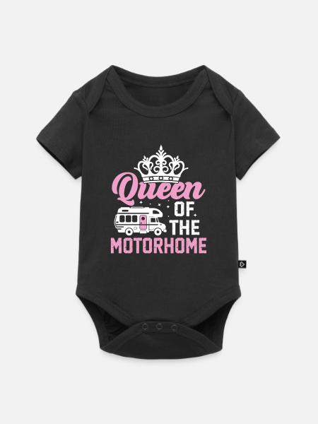 Königin des Wohnmobils - Baby Premium Kurzarmbody - Schwarz