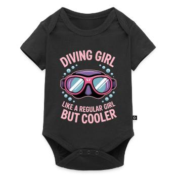 Diving Saying Girl Funny Diving Gift - Baby Premium short-sleeve bodysuit - black - Front