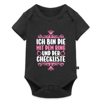 Enterrement de vie de garçon Équipe Mariée Enterrement de vie de jeune fille - Body à manches courtes Premium Bébé - noir - Devant
