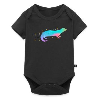 Dégradé de loutre de mer - Body à manches courtes Premium Bébé - noir - Devant